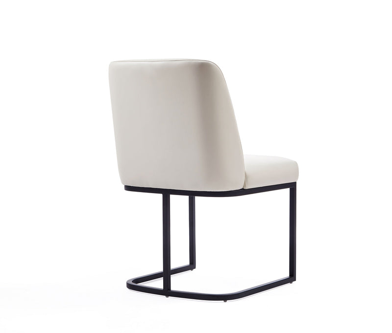 Manhattan Comfort Serena Faux Leather Dining Chair - Cream