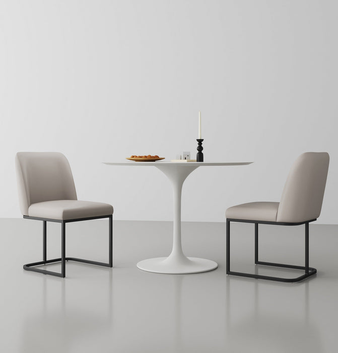 Manhattan Comfort Serena Faux Leather Dining Chair - Light Grey