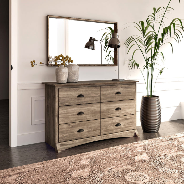 Salt Spring Kids 6-Drawer Dresser - Drifted Grey