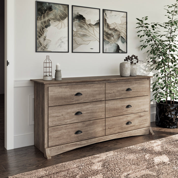 Salt Spring 6-Drawer Dresser - Drifted Grey