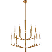 Dainolite Eleanor 14 Light Chandelier Aged Brass Lamp