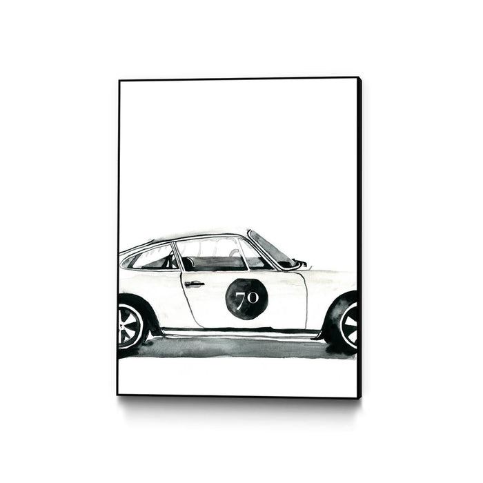 \"Porsche\" Canvas Framed Black 30x40 Wall Art