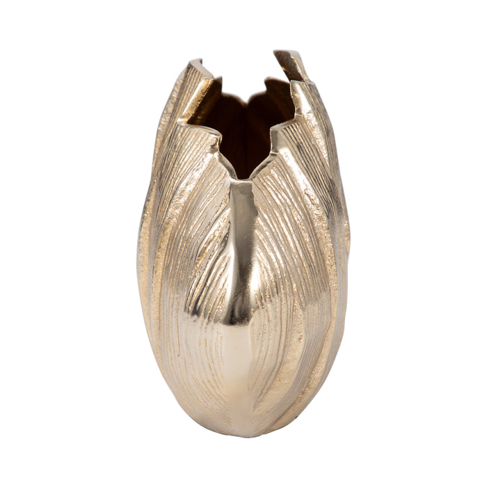 Metal 8\" Pavia Small Vase - Gold 