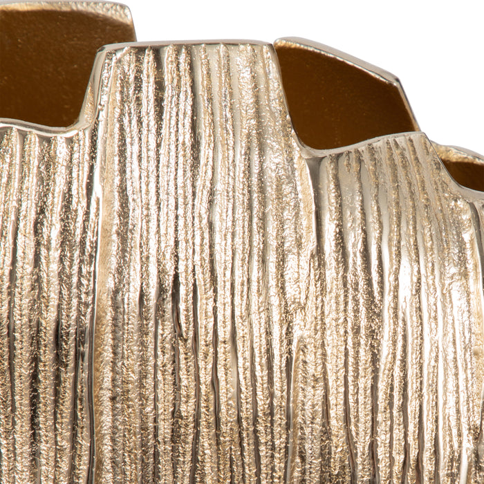 Metal 8\" Pavia Small Vase - Gold 