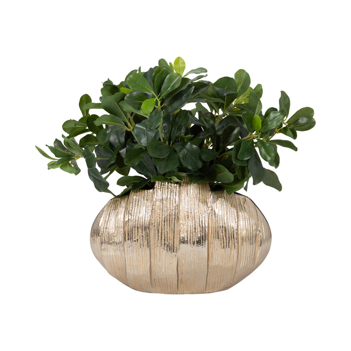 Metal 8\" Pavia Small Vase - Gold 