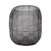 Jordan Glass 6\" Woven Finish Vase - Grey 