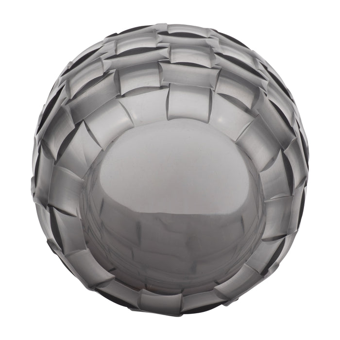 Jordan Glass 6\" Woven Finish Vase - Grey 