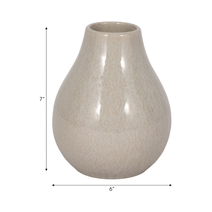 7\" Gargarin Decanter Vase - Grey 