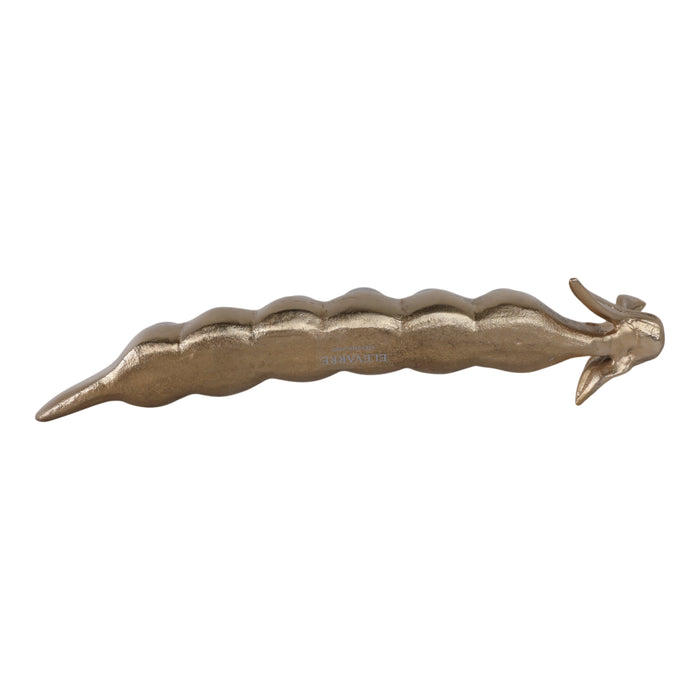 12\" Carrol Pea Pod Statuary - Gold 