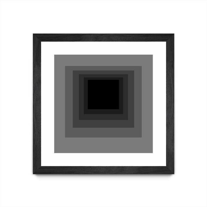 \"After Josef A\" Matted and Framed Black 30x30 Wall Art
