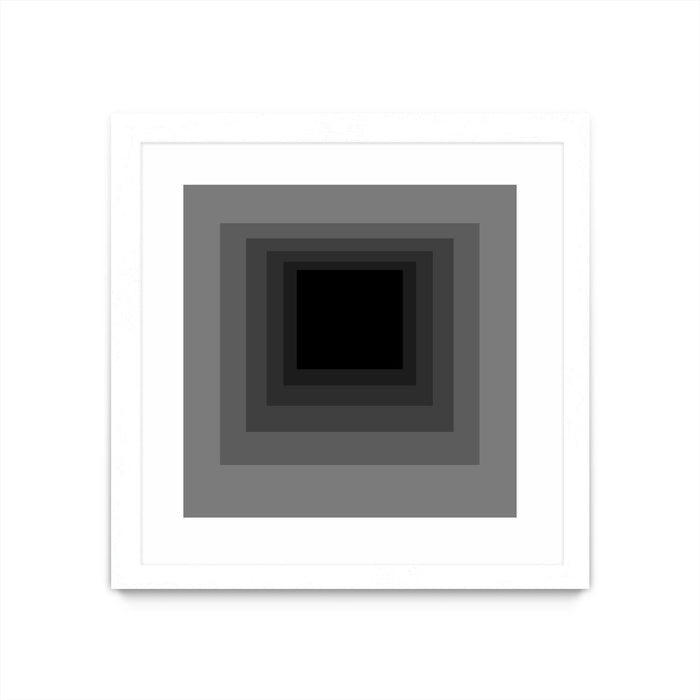 \"After Josef A\" Matted and Framed White 36x36 Wall Art