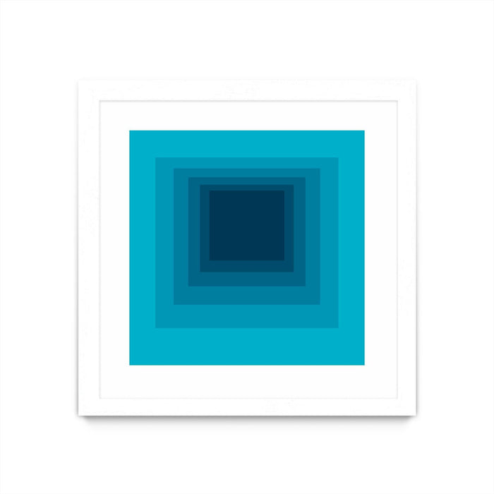 \"After Josef D\" Matted and Framed White 36x36 Wall Art