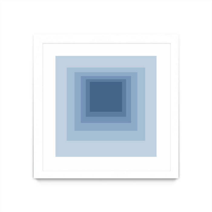 \"After Josef J\" Matted and Framed White 36x36 Wall Art