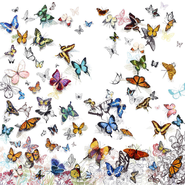 \"Papillon\" Giant Art 54x54 Wall Art