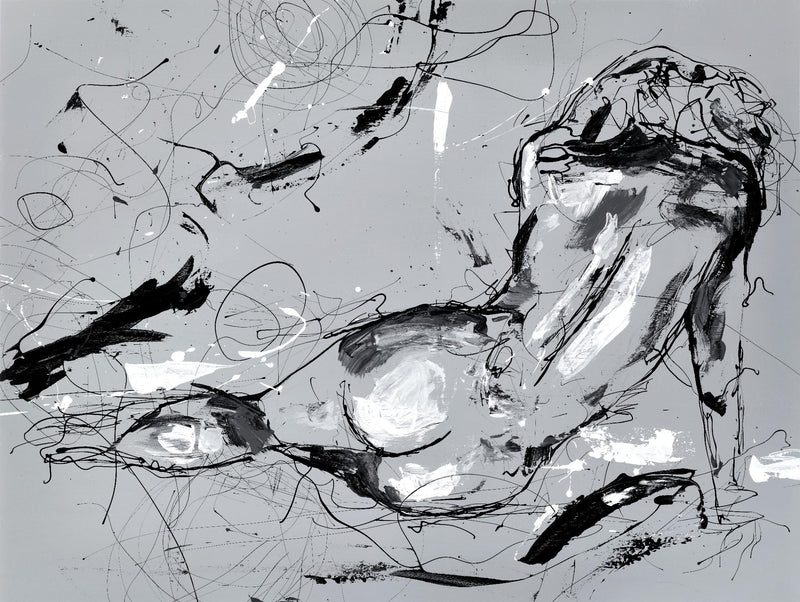 \"Nude Figure 3\" Giant Art 72x54 Wall Art