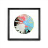 \"Spin Art 10\" Matted and Framed Black 30x30 Wall Art