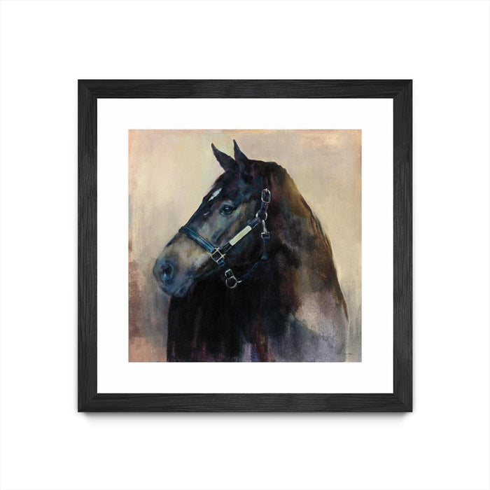 \"Ritzy\" Matted and Framed Black 30x30 Wall Art