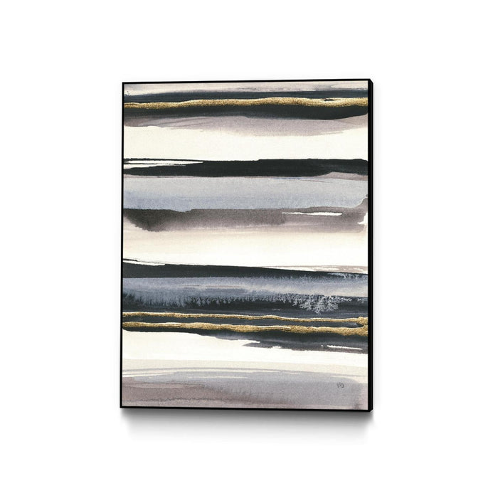 \"Gilded Grey Iv\" Canvas Framed Black 30x40 Wall Art