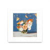 \"Peach And White Bouquet\" Matted and Framed White 36x36 Wall Art