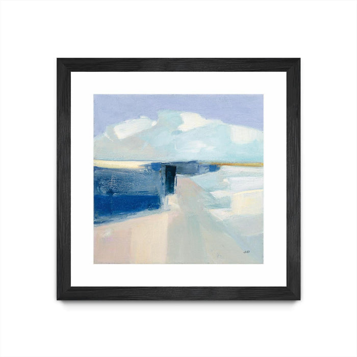 \"Sand And Sky\" Matted and Framed Black 30x30 Wall Art