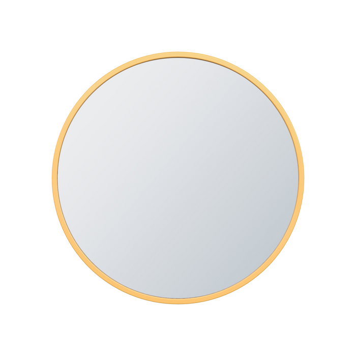 Arcus 24\" X 24\" Hand Crafted Round Mirror - Gold