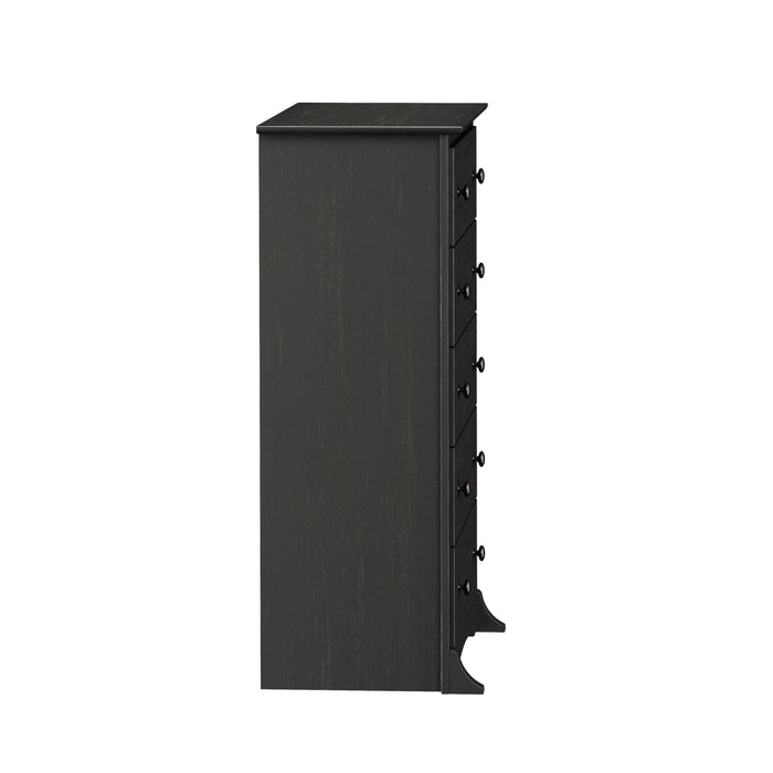 Jade 5-Drawer Chest - Washed Black