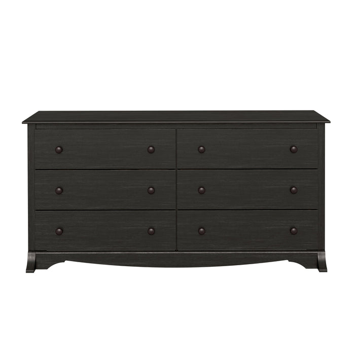Jade 6-Drawer Chest - Washed Black