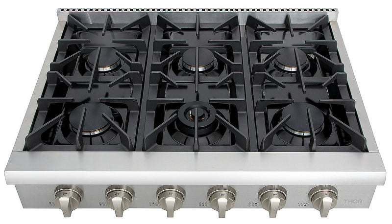 Thor Kitchen 36\" Gas Range Top - HRT3618U-SS
