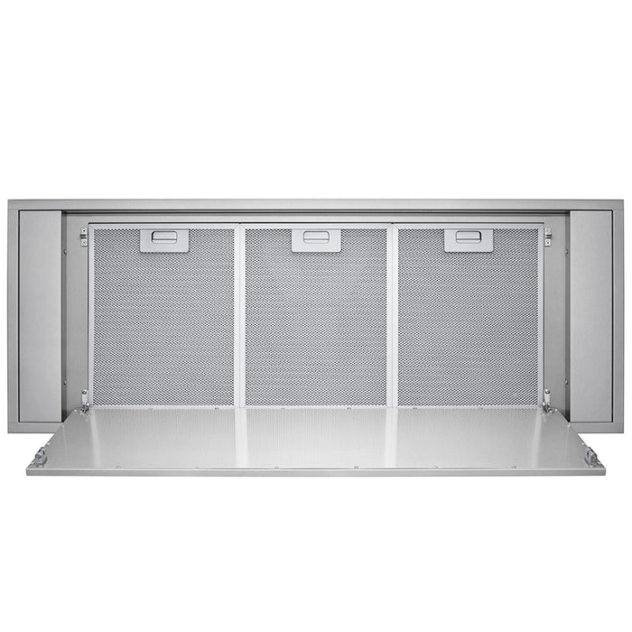 Victory Stainless Steel Flush Ceiling Mount Range Hood with LED Backlight - Horizon-Glow