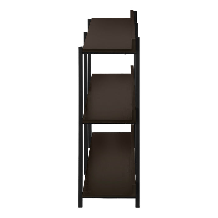Espresso and Black Console Table