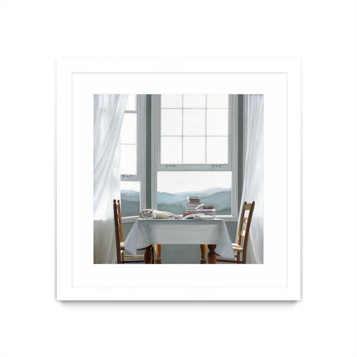 \"Accidental Scholar\" Matted and Framed White 36x36 Wall Art