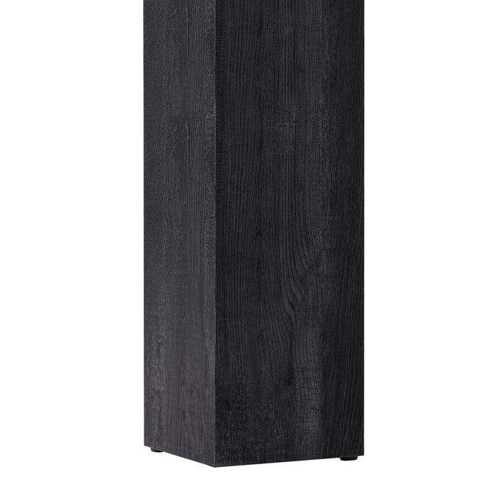 Black Reclaimed Wood-look Dining Table