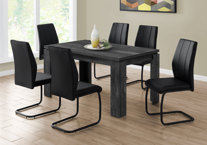 Black Reclaimed Wood-look Dining Table