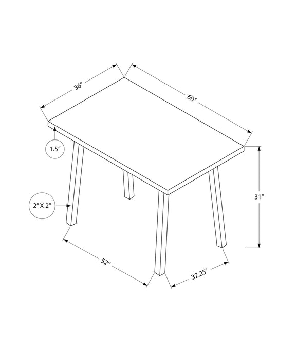 Dark Taupe Black Metal Dining Table
