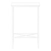 White Narrow Metal Side Table