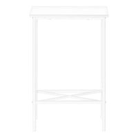 White Narrow Metal Side Table