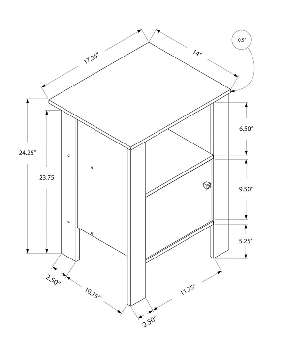 White Side Table Nightstand