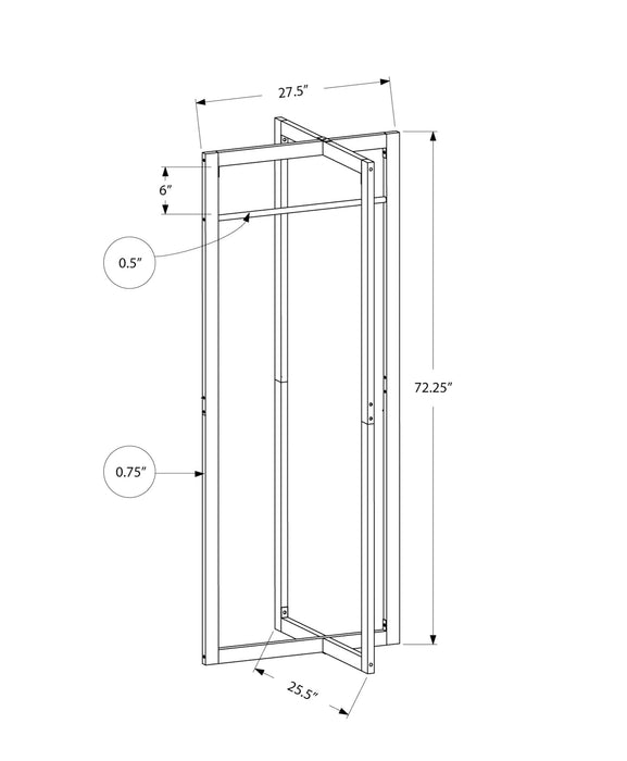 White Metal Coat Rack