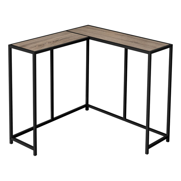 Dark Taupe Wood-look Black Console Table