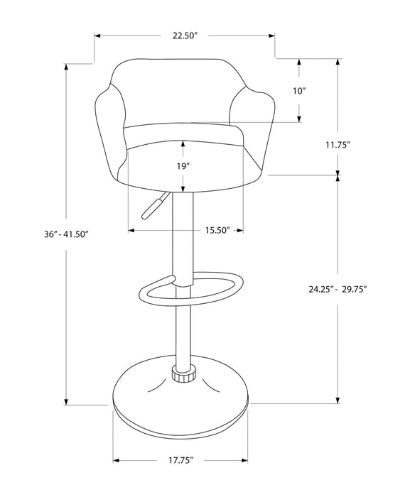 Black Metal Hydraulic Lift Bar Stool