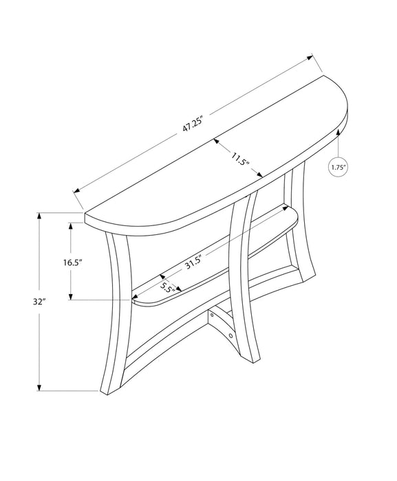 Dark Taupe Hall Console Accent Table
