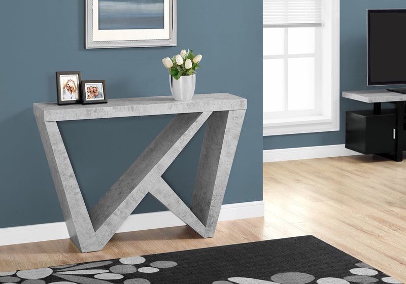 Grey Cement-look Console Table