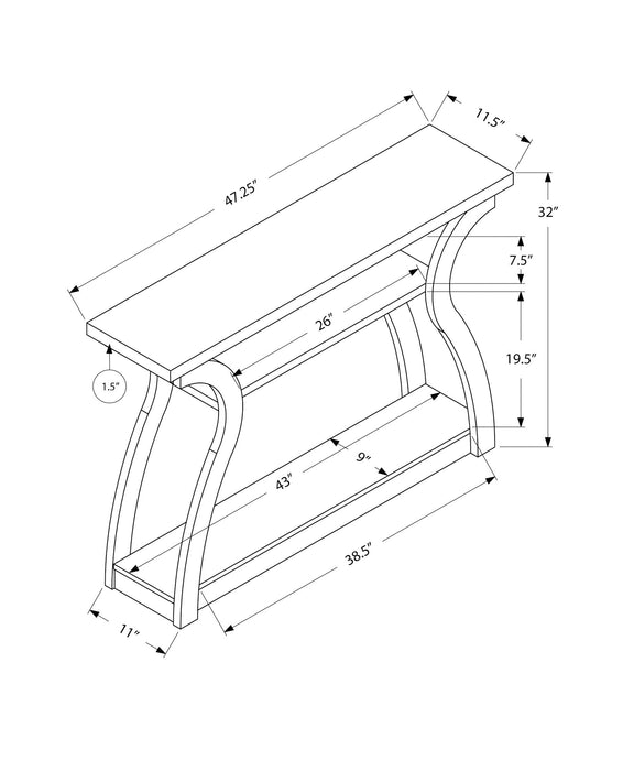 Espresso Hall Console Accent Table