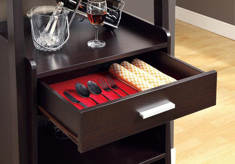 Espresso Ladder Style Home Bar