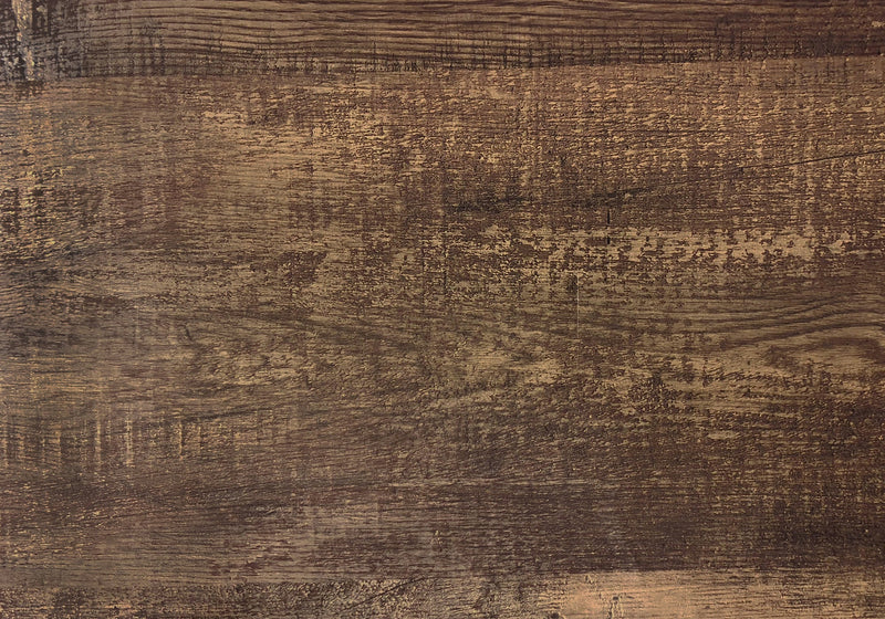 Brown Reclaimed Wood-look Black Metal Side Table