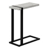 Grey Reclaimed Wood-look Black Metal Side Table