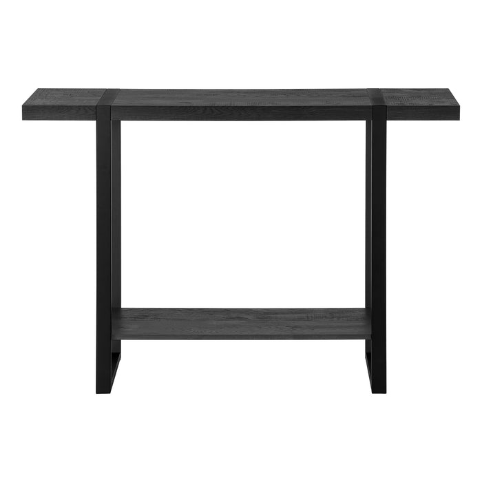 Black Reclaimed Wood-look Black Accent Table