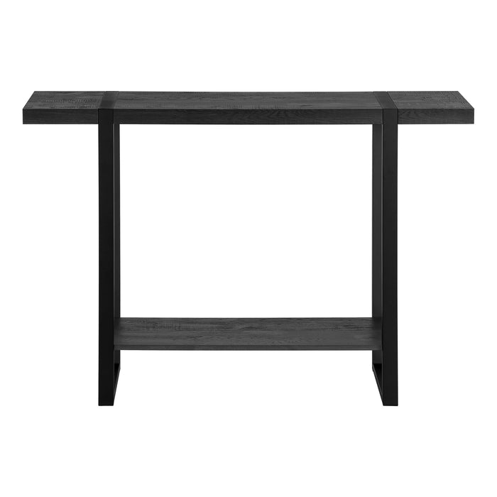 Black Reclaimed Wood-look Black Accent Table