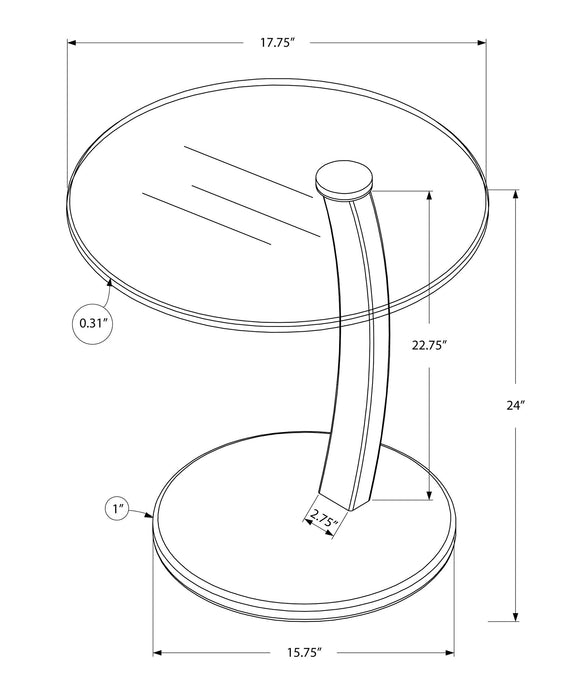 Espresso Bentwood with Tempered Glass Accent Table