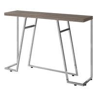 Dark Taupe Chrome Metal Accent Table